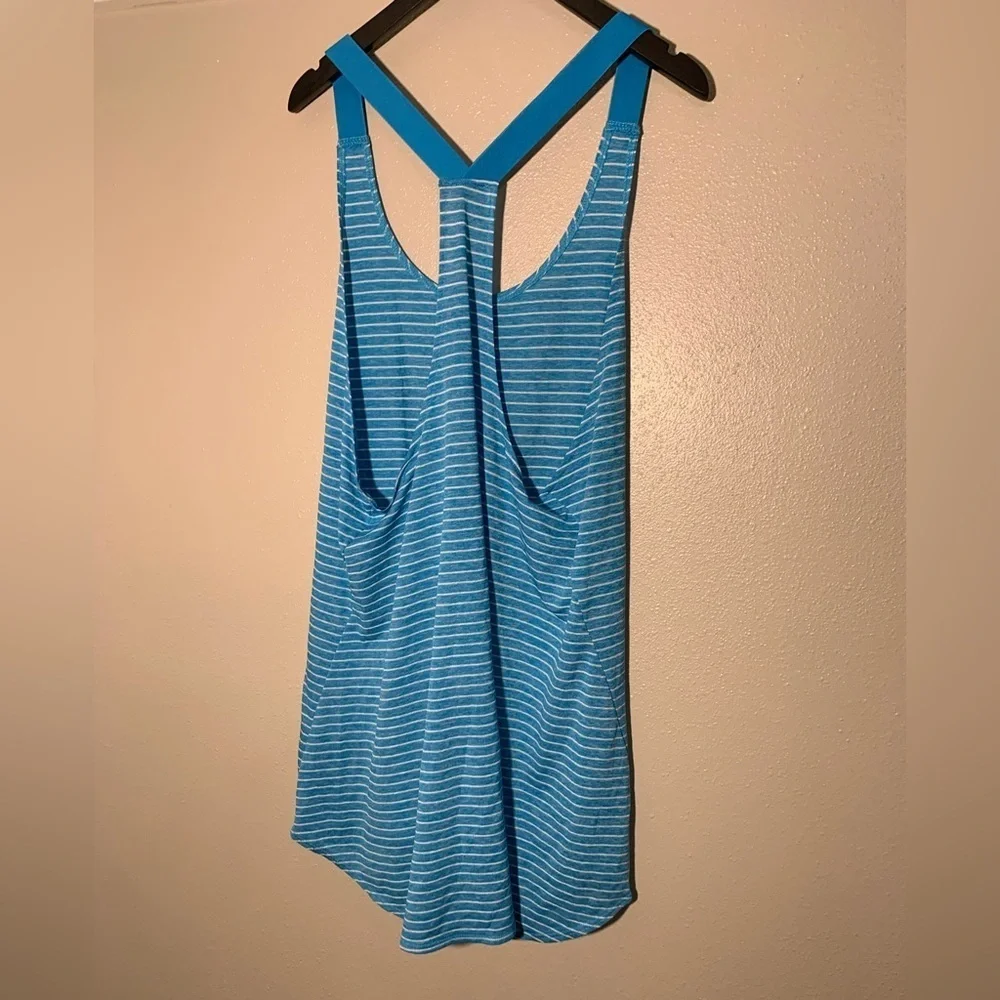 Nike Sporty tank top - blue & white striped